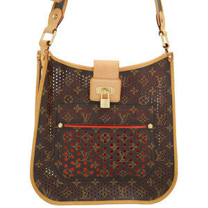 Louis Vuitton Monogram Leather Brown Perforated Musette Shoulder Bag